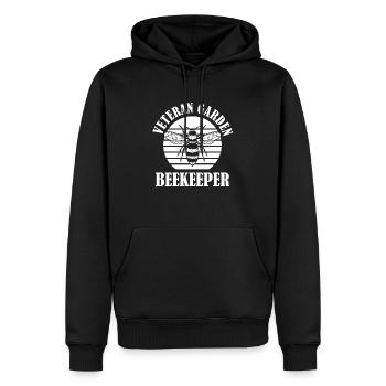 Jardinier amateur jardin abeilles de jardin - Sweat à capuche Premium bio Homme - noir - Devant - Nico (187cm)