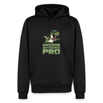 Parachutisme intérieur T Rex - Sweat à capuche Premium bio Homme - noir - Devant - Nico (187cm)
