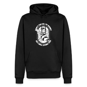Jardinier amateur jardin abeilles de jardin - Sweat à capuche Premium bio Homme - noir - Devant - Nico (187cm)