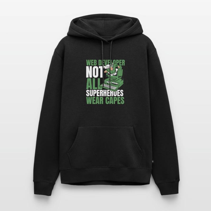 Web Developer Web Developer Superhero Men’s Premium Organic Hoodie