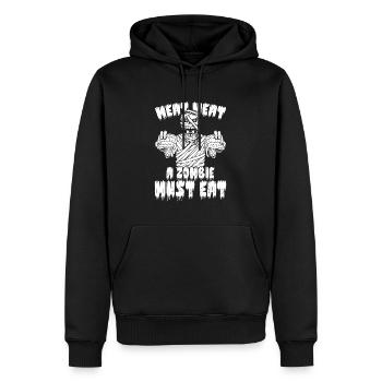 Zombie Halloween - Sweat à capuche Premium bio Homme - noir - Devant - Nico (187cm)