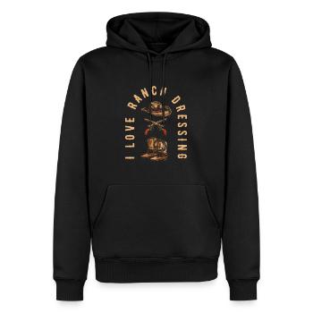 Rodeo Cowboy Ranch Cowboy I Love Ranch Dressing - Männer Premium Bio Hoodie - Schwarz - Vorne - Nico (187cm)