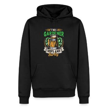 Hobby jardinier houblon de jardin bière de jardin - Sweat à capuche Premium bio Homme - noir - Devant - Nico (187cm)