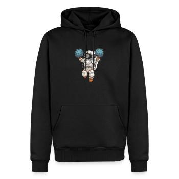 Cheerleader Cheerleading Astronaut - Männer Premium Bio Hoodie - Schwarz - Vorne - Nico (187cm)