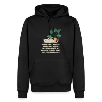 Hobbygärtner Garten Katze Gartenkatze - Männer Premium Bio Hoodie - Schwarz - Vorne - Nico (187cm)