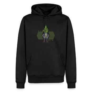 Jardinier amateur jardin maman - Sweat à capuche Premium bio Homme - noir - Devant - Nico (187cm)