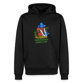 Jardinier amateur jardin maman - Sweat à capuche Premium bio Homme - noir - Devant - Nico (187cm)