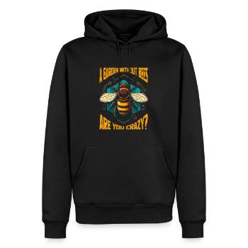 Jardinier amateur jardin abeilles de jardin - Sweat à capuche Premium bio Homme - noir - Devant - Nico (187cm)