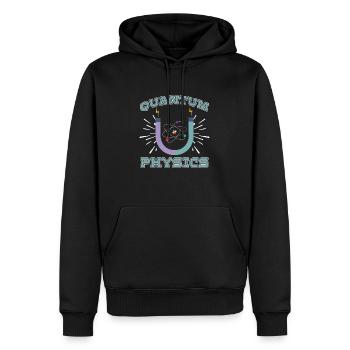 Physik Phyiker Reaktion Quantenphysik - Männer Premium Bio Hoodie - Schwarz - Vorne - Nico (187cm)
