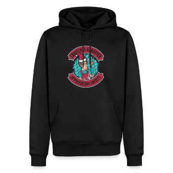 Jardin jardinier amateur Noël dans le jardin - Sweat à capuche Premium bio Homme - noir - Devant - Nico (187cm)