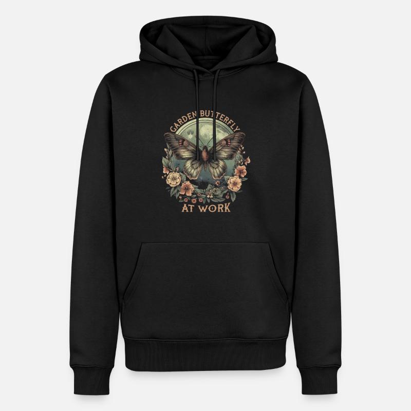 Hobbygärtner Garten Gartenschmetterlinge - Männer Premium Bio Hoodie - Schwarz