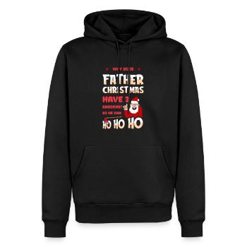 Jardinier amateur jardin drôle noël dans le jardin - Sweat à capuche Premium bio Homme - noir - Devant - Nico (187cm)