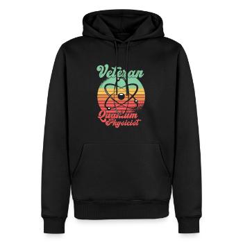 Physique Physicien vétéran de la physique quantique - Sweat à capuche Premium bio Homme - noir - Devant - Nico (187cm)