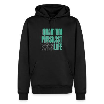 Physics Physique Calculations Quantum Physics - Men’s Premium Organic Hoodie - black - Front - Nico (187cm)
