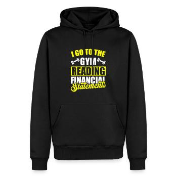 Comptable Conseiller fiscal Gymnase - Sweat à capuche Premium bio Homme - noir - Devant - Nico (187cm)