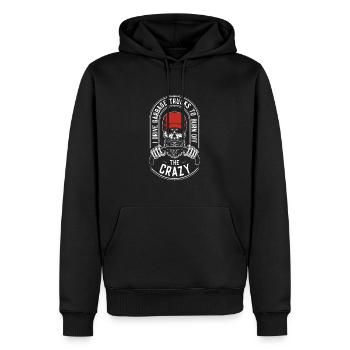 Lkw Fahrer Trucker Lastwagenfahrer Schädel - Männer Premium Bio Hoodie - Schwarz - Vorne - Nico (187cm)
