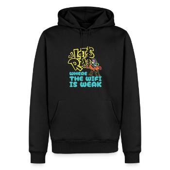 Pferd Reitsport Lustig Ausdauerreiten - Männer Premium Bio Hoodie - Schwarz - Vorne - Nico (187cm)