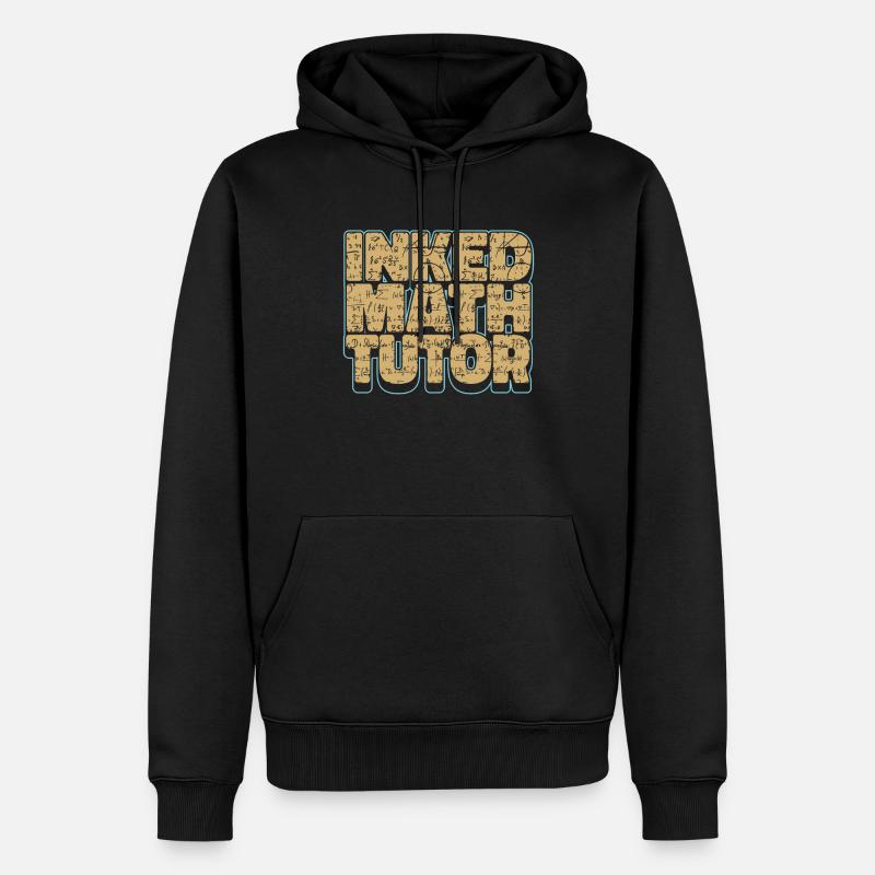 Mathelehrer Mathe Lehrer Eingefärbt - Männer Premium Bio Hoodie - Schwarz