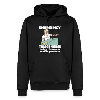 Krankenschwester Lustig Notfallkrankenschwester - Männer Premium Bio Hoodie - Schwarz - Vorne - Nico (187cm)