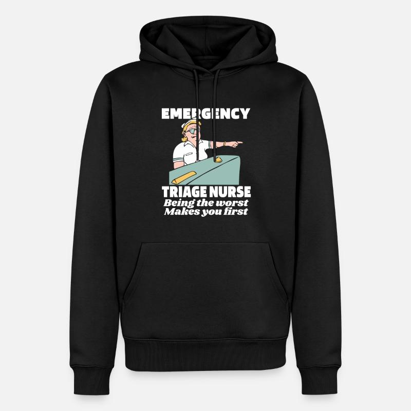 Krankenschwester Lustig Notfallkrankenschwester - Männer Premium Bio Hoodie - Schwarz