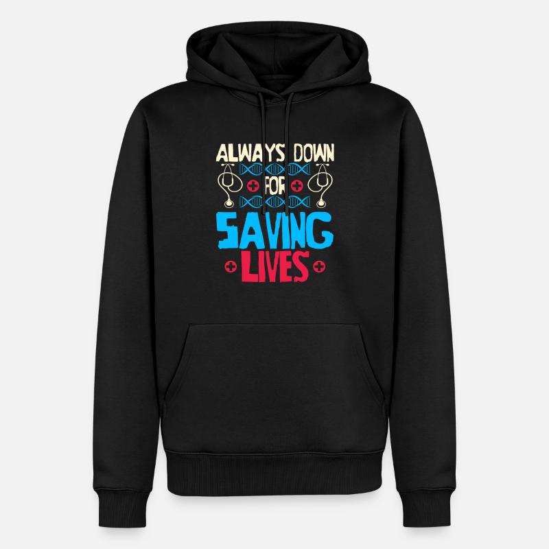 Krankenschwester Witzig Notfall Krankenschwester - Männer Premium Bio Hoodie - Schwarz