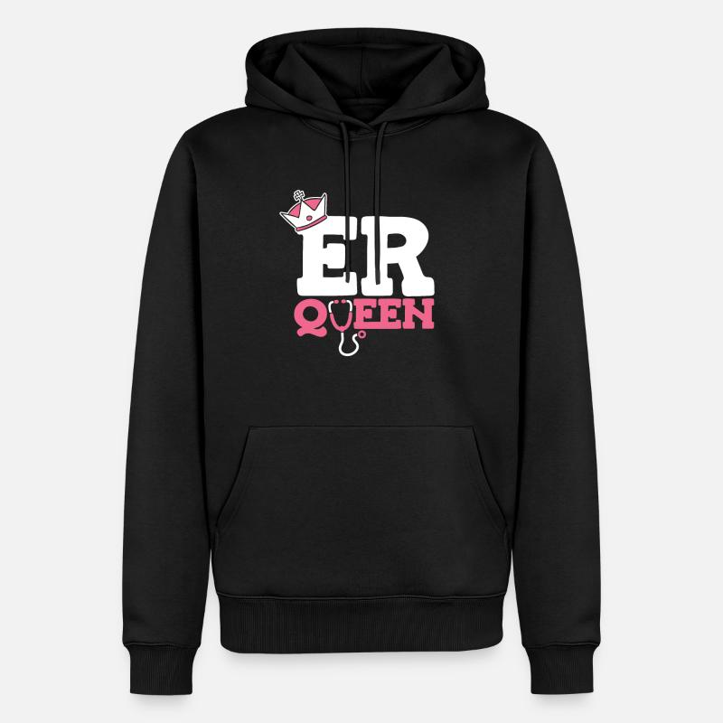 Reine infirmière - Sweat à capuche Premium bio Homme - noir