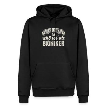 Lustige Bioniker Biologie Naturwissenschaften - Männer Premium Bio Hoodie - Schwarz - Vorne - Nico (187cm)