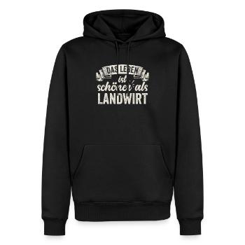 Lustige Landwirt Pflanzen Natur Ernte Bauernhof - Männer Premium Bio Hoodie - Schwarz - Vorne - Nico (187cm)