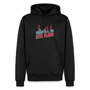 Oilfield Oil Rig Humor Fracking - Men’s Premium Organic Hoodie - black - Front - Nico (187cm)