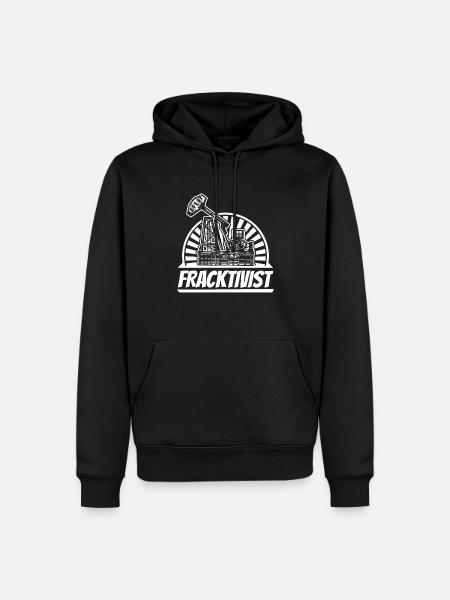 Ölfeld Bohrinsel Fracktivist Fracking - Männer Premium Bio Hoodie - Schwarz