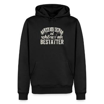 Lustige Bestatter Beerdigung Trauer Tod - Männer Premium Bio Hoodie - Schwarz - Vorne - Nico (187cm)