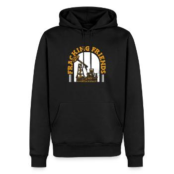 Ölfeld Bohrinsel Fracking - Männer Premium Bio Hoodie - Schwarz - Vorne - Nico (187cm)