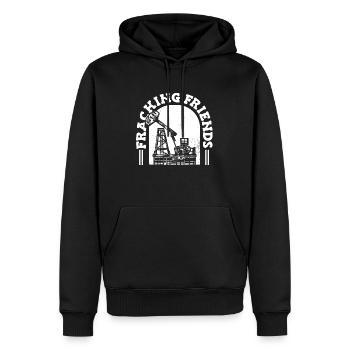 Oilfield Oil Rig Facility Fracking - Men’s Premium Organic Hoodie - black - Front - Nico (187cm)