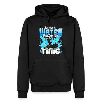 So much water but so little Time - Angler angeln - Männer Premium Bio Hoodie - Schwarz - Vorne - Nico (187cm)