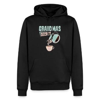 Kaffee Cafe Grandmas Secret - Männer Premium Bio Hoodie - Schwarz - Vorne - Nico (187cm)