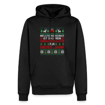 Aufgrund der Preiserhöhung - Ugly Christmas Pulli - Männer Premium Bio Hoodie - Schwarz - Vorne - Nico (187cm)