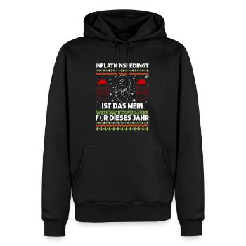 Aufgrund der Preiserhöhung - Ugly Christmas Pulli - Männer Premium Bio Hoodie - Schwarz - Vorne - Nico (187cm)