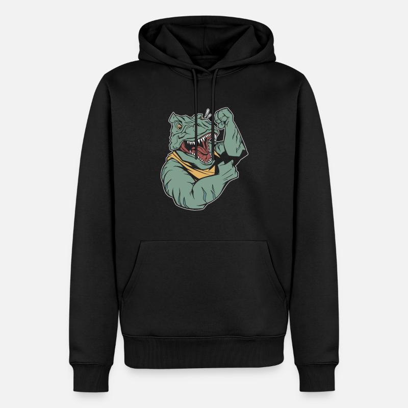 Trex T Rex Dino Cool - Sweat à capuche Premium bio Homme - noir