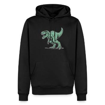Trex T Rex Dino Grand - Sweat à capuche Premium bio Homme - noir - Devant - Nico (187cm)