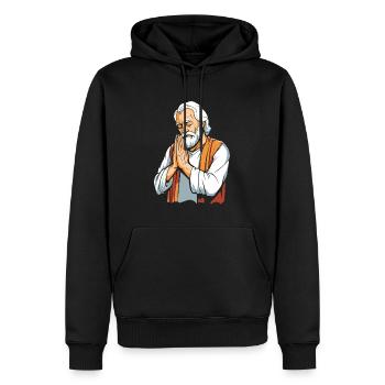 Christ Christentum Beten - Männer Premium Bio Hoodie - Schwarz - Vorne - Nico (187cm)