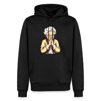 Christ Christentum Beten - Männer Premium Bio Hoodie - Schwarz - Vorne - Nico (187cm)