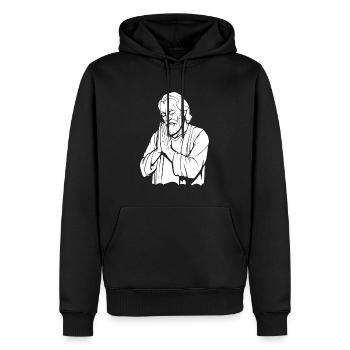 Christ Christentum Beten - Männer Premium Bio Hoodie - Schwarz - Vorne - Nico (187cm)