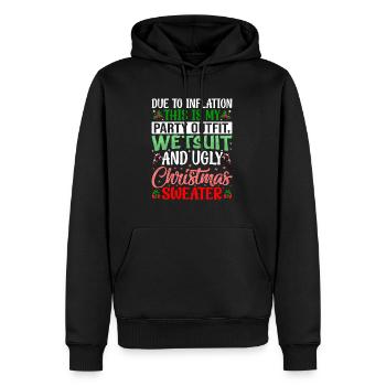 Aufgrund Der Inflation ist das mein Wetsuit - Männer Premium Bio Hoodie - Schwarz - Vorne - Nico (187cm)