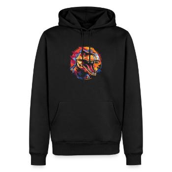 Trex T Rex Dino Cool - Sweat à capuche Premium bio Homme - noir - Devant - Nico (187cm)
