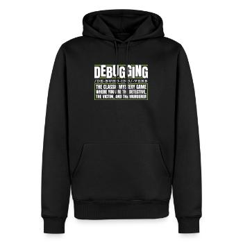 Developer, Coder, Programmer, Debugging - Men’s Premium Organic Hoodie - black - Front - Nico (187cm)