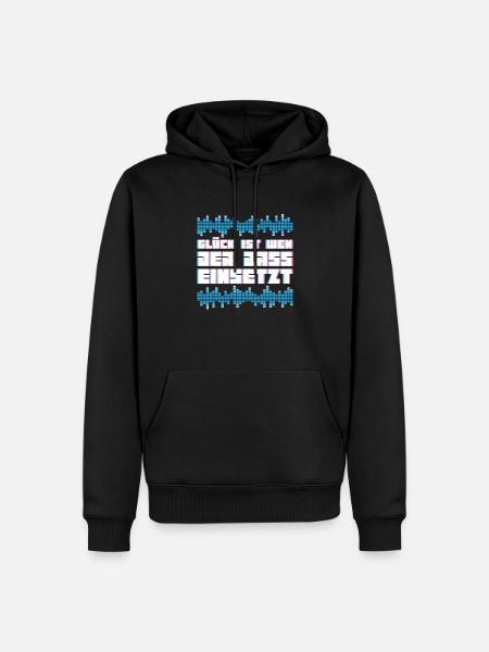 Techno Raver Lustig - Männer Premium Bio Hoodie - Schwarz
