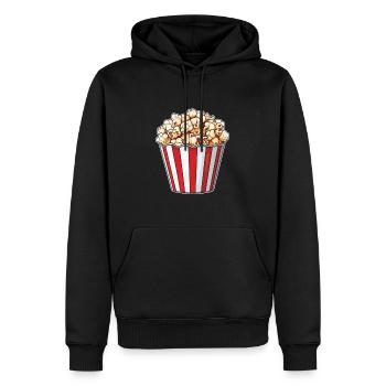 Pop-corn - Sweat à capuche Premium bio Homme - noir - Devant - Nico (187cm)