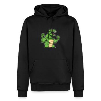 Trex T Rex Dino - Sweat à capuche Premium bio Homme - noir - Devant - Nico (187cm)