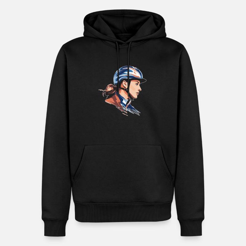 Pferde - Männer Premium Bio Hoodie - Schwarz