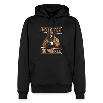 Kaffee Cafe Tragen No Coffee No Workee - Männer Premium Bio Hoodie - Schwarz - Vorne - Nico (187cm)